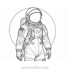 astronaut coloring page activity