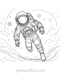 astronaut coloring page adventure