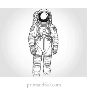 astronaut coloring page cartoon