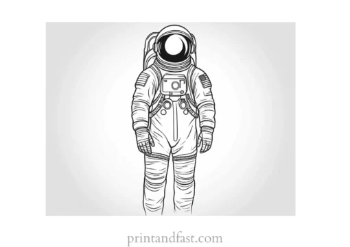 astronaut coloring page cartoon