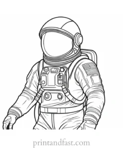 astronaut coloring page earth