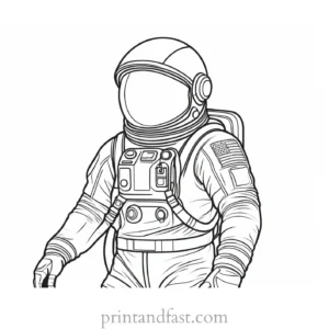 astronaut coloring page earth