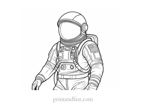 astronaut coloring page earth