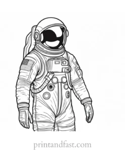 astronaut coloring page educational