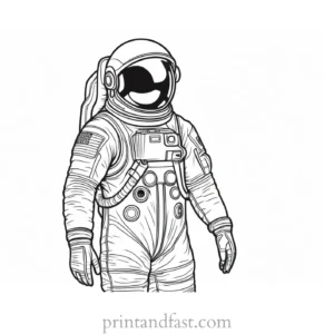 astronaut coloring page educational