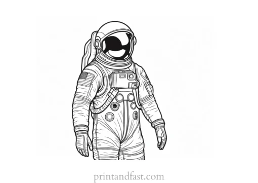 astronaut coloring page educational