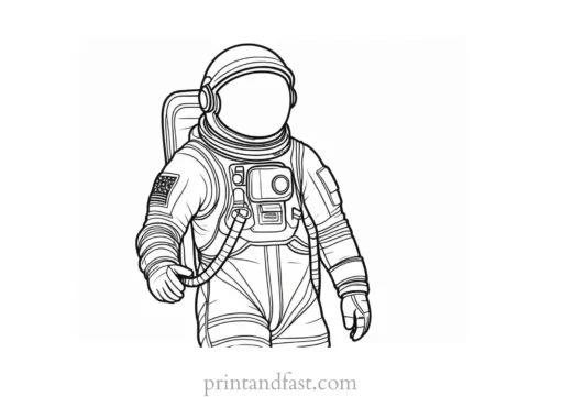 astronaut coloring page