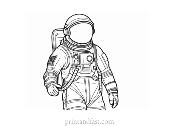 astronaut coloring page