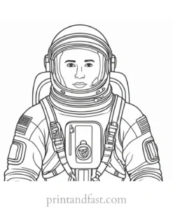 astronaut coloring page free