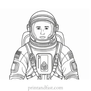 astronaut coloring page free