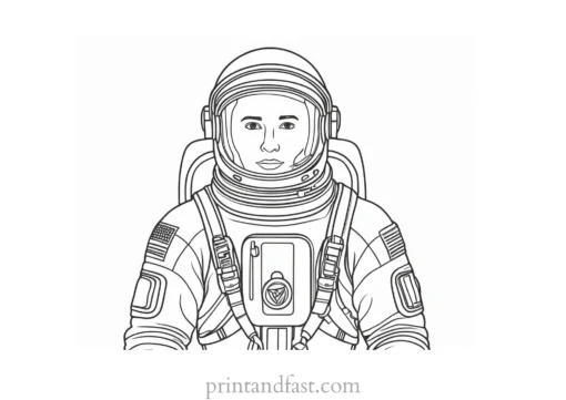 astronaut coloring page free