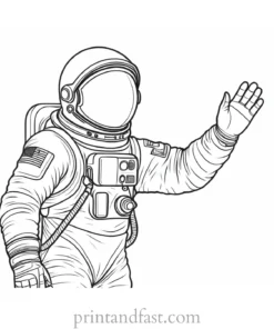 astronaut coloring page fun