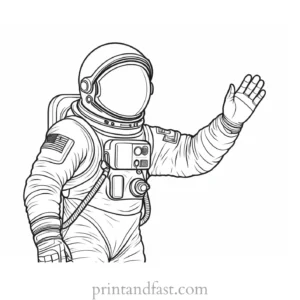 astronaut coloring page fun