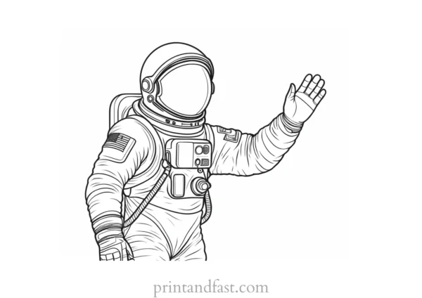 astronaut coloring page fun