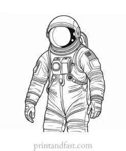 astronaut coloring page galaxy