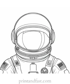 astronaut coloring page helmet