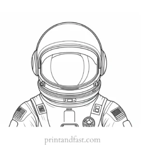 astronaut coloring page helmet