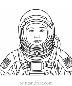 astronaut coloring page preschool