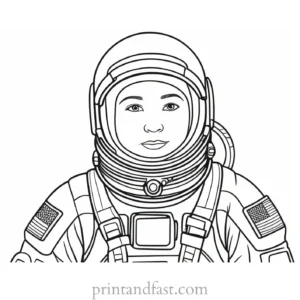 astronaut coloring page preschool