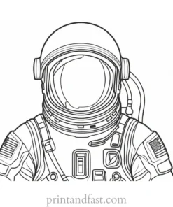 astronaut coloring page printable