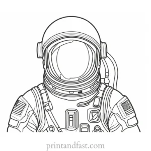 astronaut coloring page printable