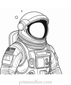 astronaut coloring page space