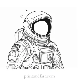 astronaut coloring page space