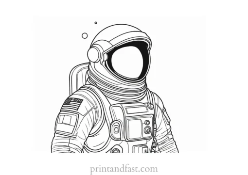 astronaut coloring page space