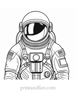 astronaut coloring page universe