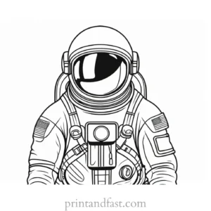 astronaut coloring page universe