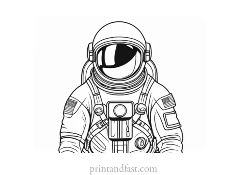 astronaut coloring page universe