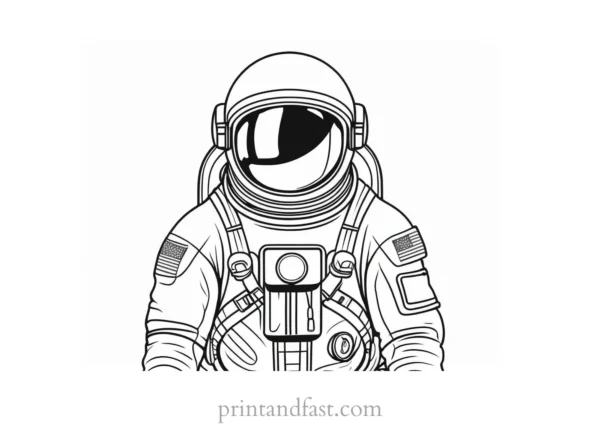 astronaut coloring page universe