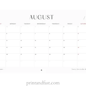 august 2024 calendar printable