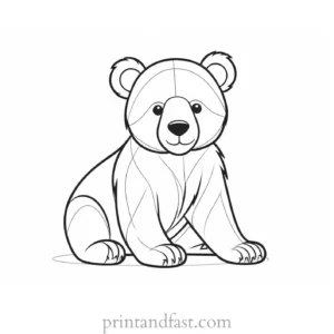 baby Bear Coloring Page