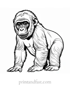 baby Gorilla Coloring Page