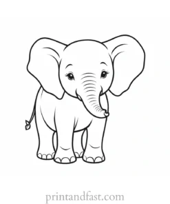 baby elephant coloring page