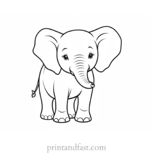 baby elephant coloring page