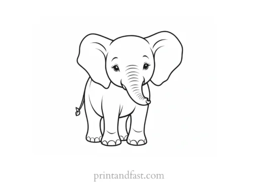 baby elephant coloring page