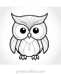 baby owl coloring page