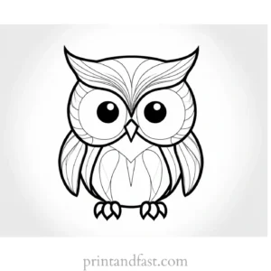 baby owl coloring page