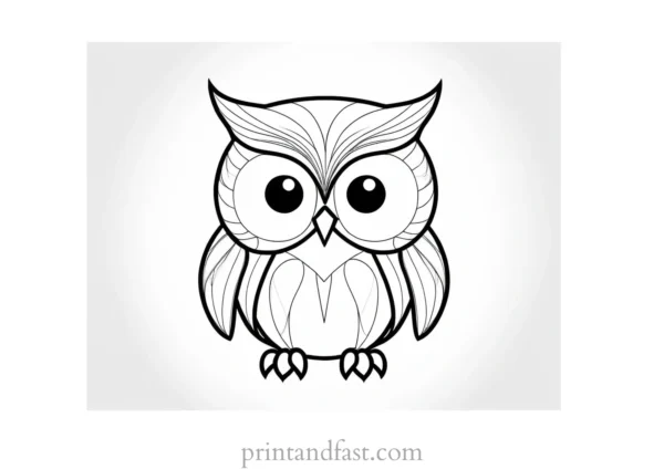 baby owl coloring page