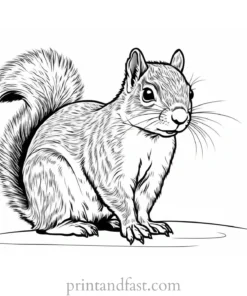 baby squirrel coloring page