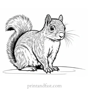 baby squirrel coloring page