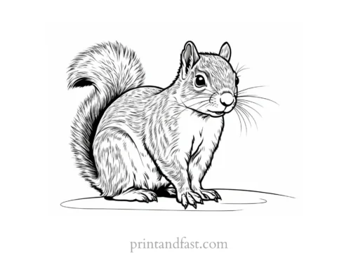 baby squirrel coloring page