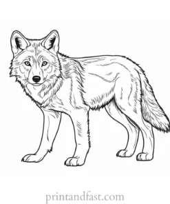 baby wolf coloring page