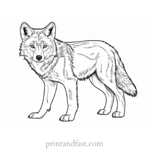 baby wolf coloring page