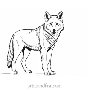 baby wolf coloring sheet