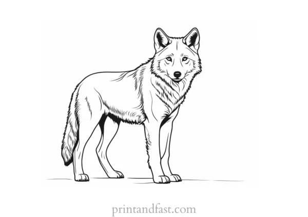 baby wolf coloring sheet