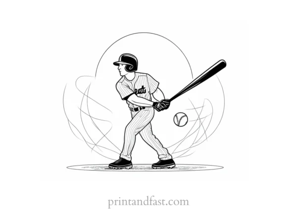 baseball coloring page bat