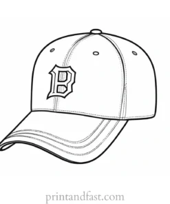 baseball coloring page cap